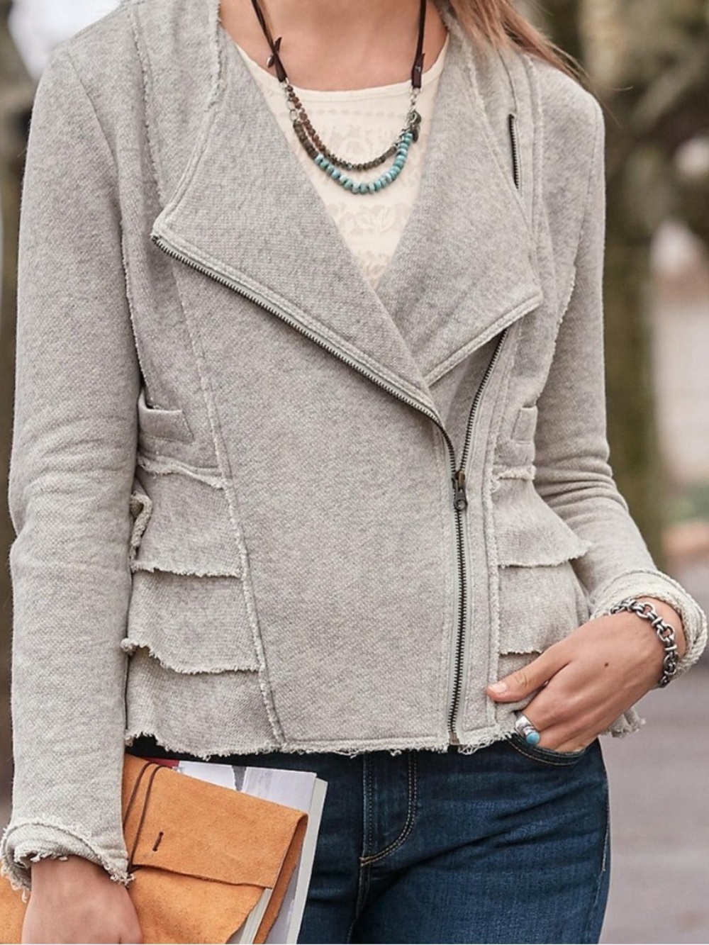 Sundance Gray Ruffle Joy Jacket - Picture 5 of 5